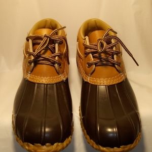 VINTAGE DEXTER LEATHER UPPER DUCK RAIN SHOES
